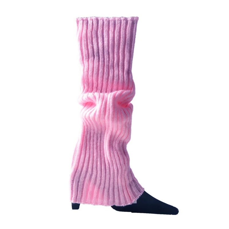CHUNG Women Juniors Knitted Leg Warmers 16.5" Neon Party Dance Sports Fitness Accessory Pack of 1/2/3 (One Size, Light Pink) - Image 2